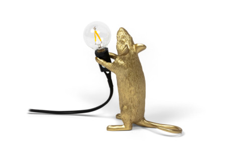 Mouse Lamp Standing Bordslampa Guld