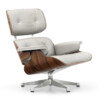 Eames Lounge Chair Classic (Läder Snow
