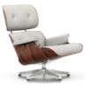 Eames Lounge Chair New (Läder Snow