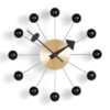 Ball Clock Väggklocka (Svart/Mässing)