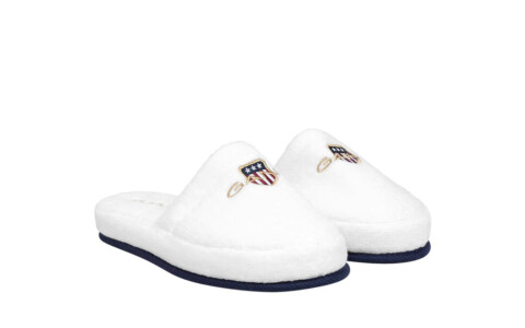 Archive Shield Slippers White