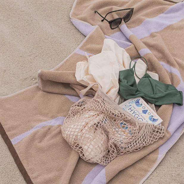 Nova Arte Handduk Sand/Lilac