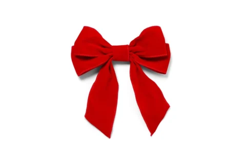 Julgransdekoration Rosett i Sammet Röd 2 st