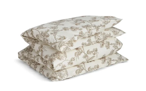 Tree Print Påslakan Dubbelt Taupe