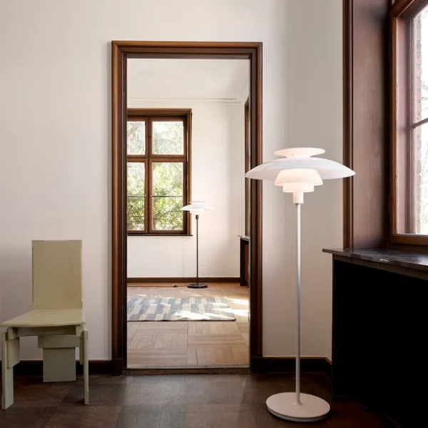 PH 80 Golvlampa - Opal White / Chrome
