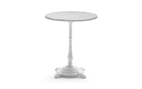 Classic Cafébord Marmorskiva Ø65 4tass