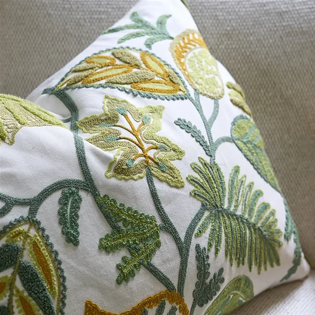 Foglia Decorativa Embroidered Moss Prydnadskudde