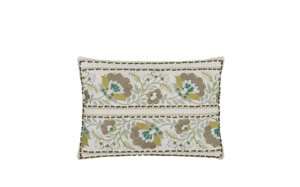 Enamel Flower Celadon Prydnadskudde