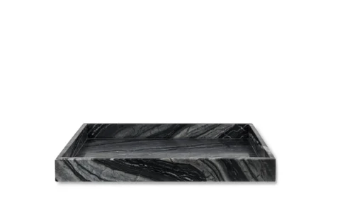 Marble Deco Tray Large Bricka Black/Grey