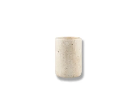 Travertine Tandborsthållare Linen