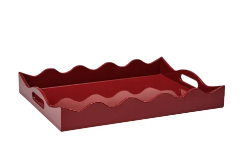 Scallop Lackbricka Burgundy