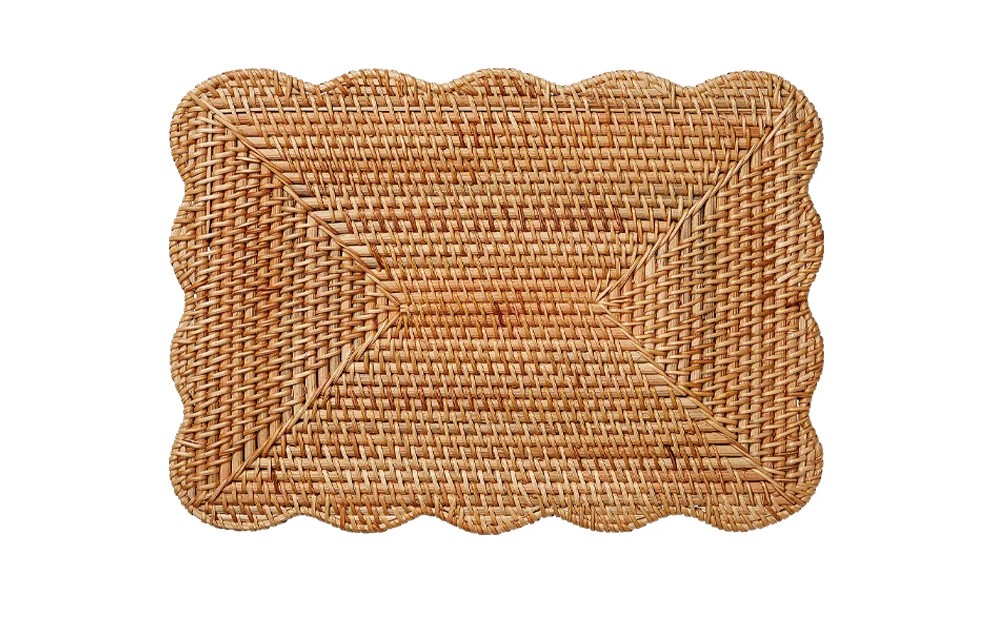 Square Scallop Rotting Bordstablett Natur