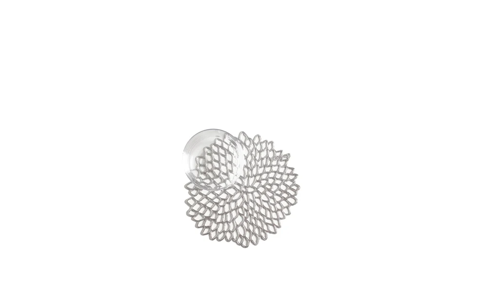 Dahlia Coasters Silver 6-pack